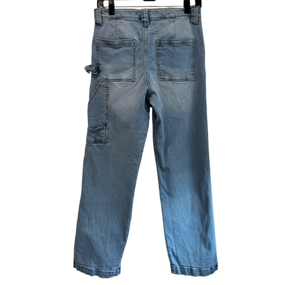 Girlish Carpenter Jeans Light Wash Denim Utility Pockets, size 7/28‎ - Picture 3 of 6